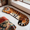 Soft Fluffy Tiger Shaped Area Rug Thick Plush Non Slip Backing Perfect For Bedroom Living Room Home Decor