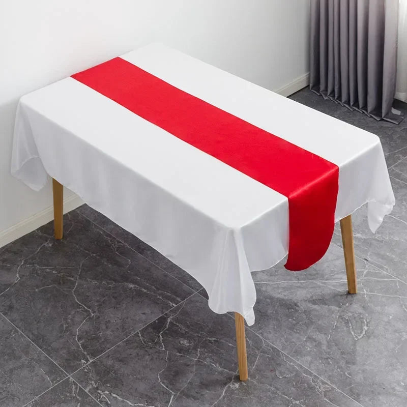 Satin Table Runner Wedding Decoration For Modern Birthday Party Hotel Show Banquet Luxury Design Nice Pattern Wholesale