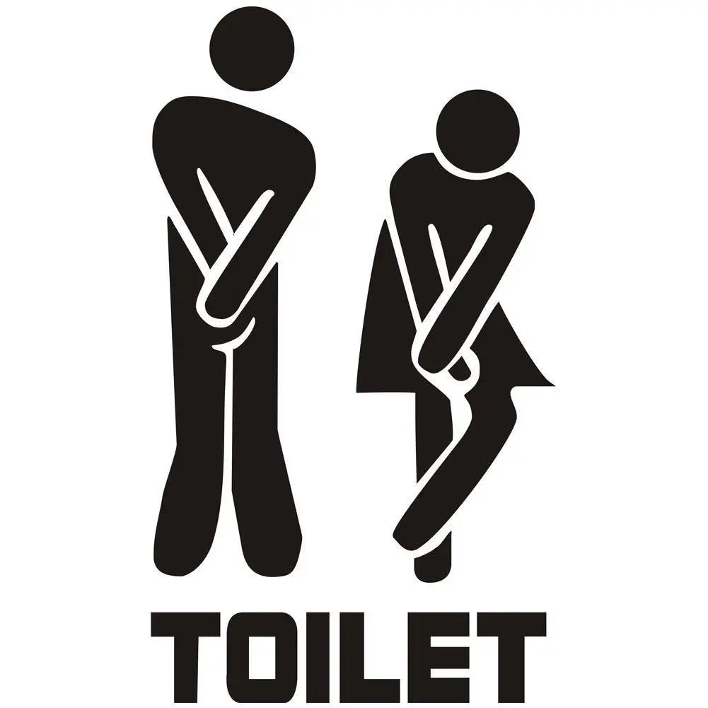 Creative Funny Toilet Wall/Door Stickers Bathroom Decoration Waterproof Decals Vinyl Wallpaper Poster Home Decor The Wall O E0O8