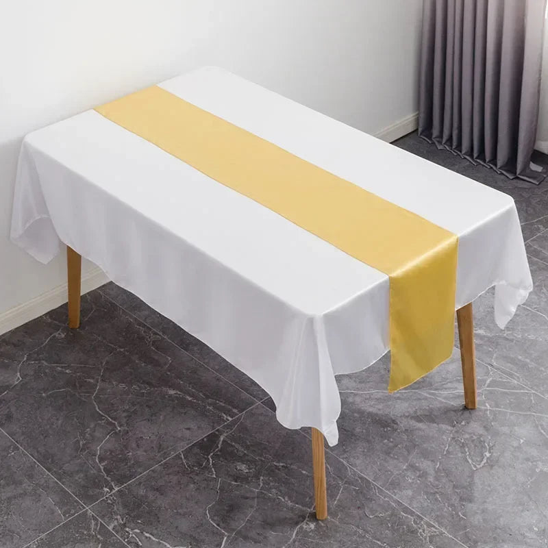 Satin Table Runner Wedding Decoration For Modern Birthday Party Hotel Show Banquet Luxury Design Nice Pattern Wholesale