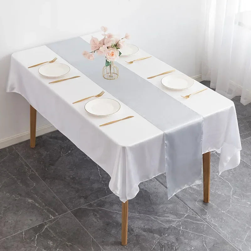 Satin Table Runner Wedding Decoration For Modern Birthday Party Hotel Show Banquet Luxury Design Nice Pattern Wholesale