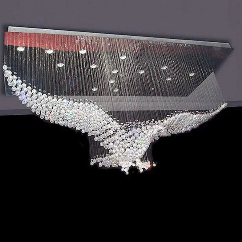 New Design Eagles Pendant Light Modern Lighting Lusters Luxury Living Room Crystal Chandeliers For Villa Lobby Hotel Engineering