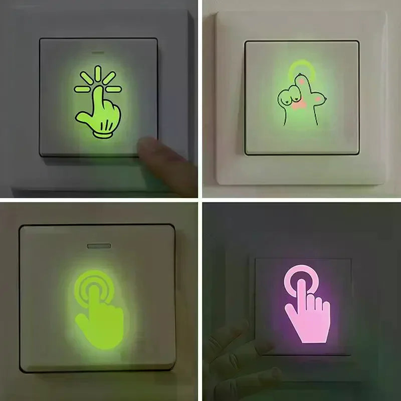 Indicator Button Luminous Stickers Suitable For Switch, Stairs, Motorcycle, Glow-in-the-Dark Wall Decals, Home Decor