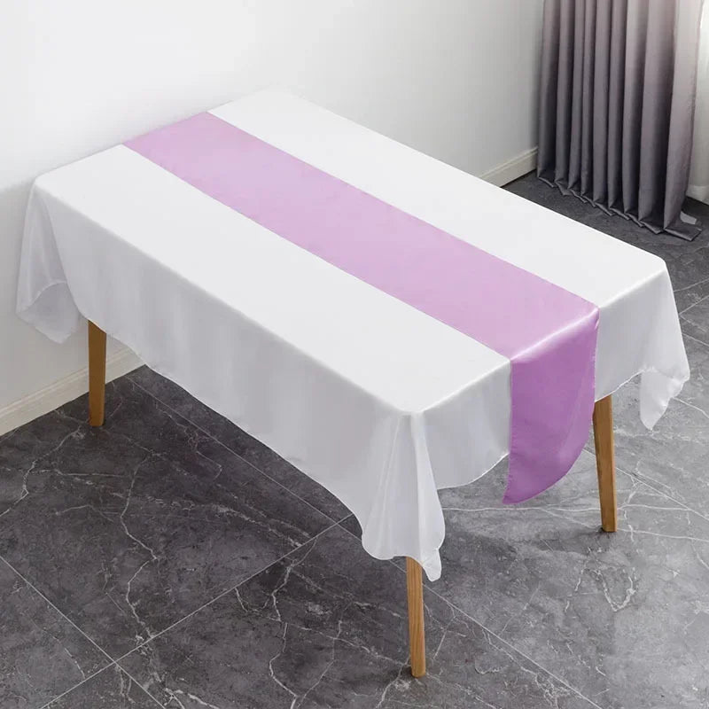Satin Table Runner Wedding Decoration For Modern Birthday Party Hotel Show Banquet Luxury Design Nice Pattern Wholesale