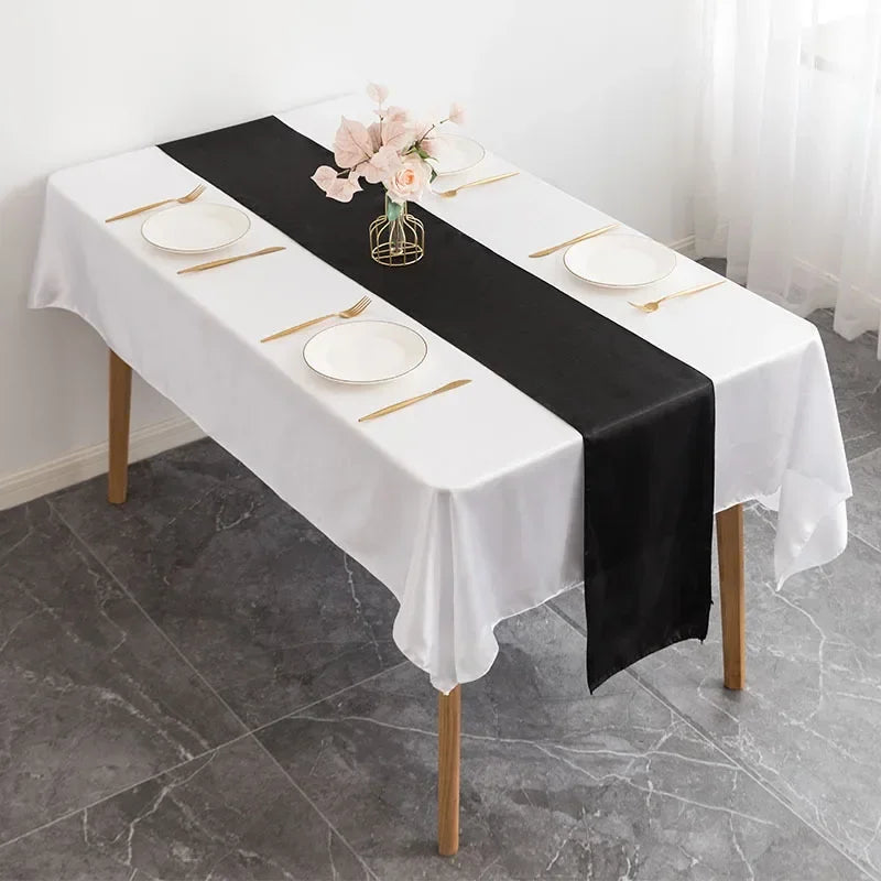 Satin Table Runner Wedding Decoration For Modern Birthday Party Hotel Show Banquet Luxury Design Nice Pattern Wholesale