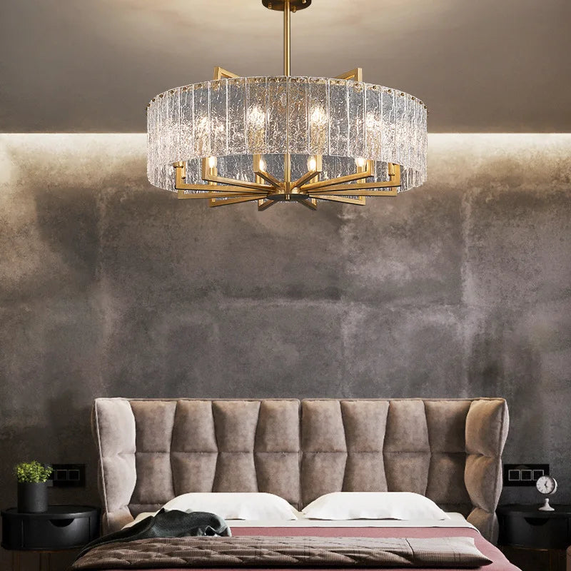 Modern Luxury K9 Crystal Chandelier For Living Room LED Pendant Light Hotel Restaurant Ceiling Hanging Lamp Suspension Luminaire