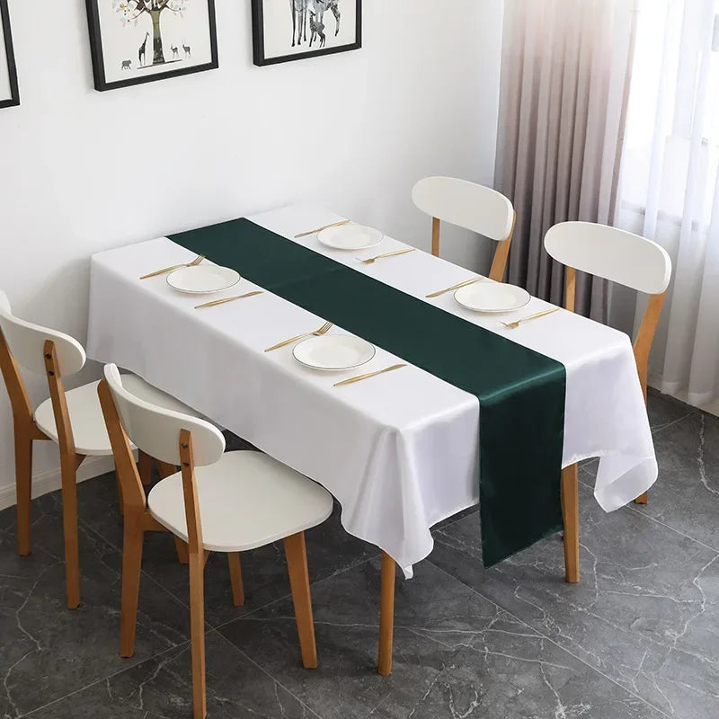Satin Table Runner Wedding Decoration For Modern Birthday Party Hotel Show Banquet Luxury Design Nice Pattern Wholesale