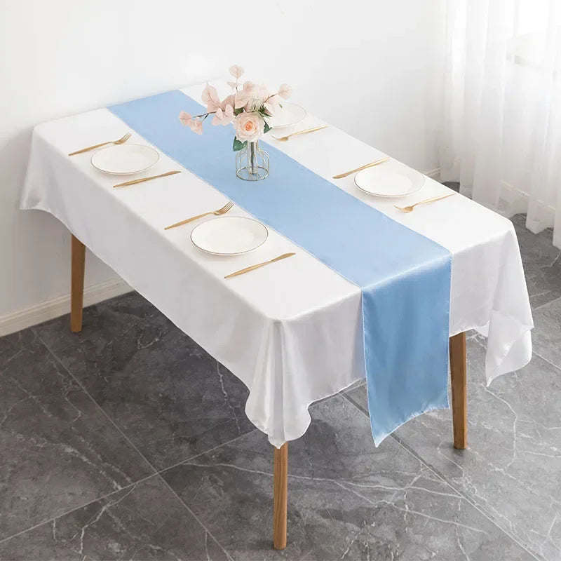 Satin Table Runner Wedding Decoration For Modern Birthday Party Hotel Show Banquet Luxury Design Nice Pattern Wholesale