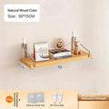 Floating Shelves For Wall Bookshelves No-Punch Wall Mounted Wood Shelf For Living Room Bathroom Bedroom Kitchen Home Decor