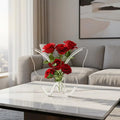 Clear Acrylic Butterfly Shaped Vase High Transparent Finish For Home Hydroponic Flower Display Decor