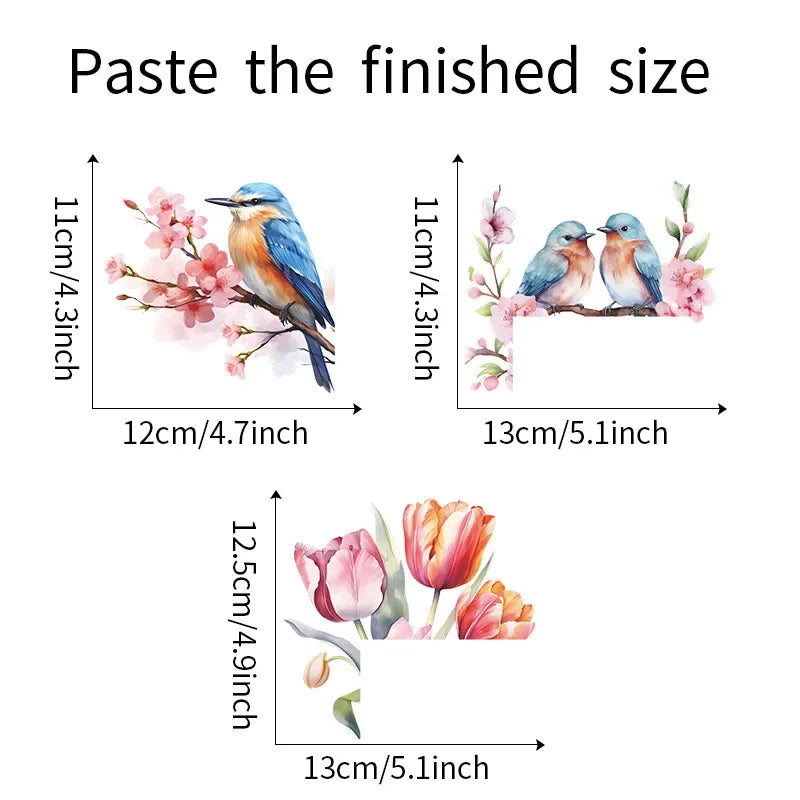 Flower Switch Stickers Green Leaves Plants Wall Sticker Tropical Switch Wallpaper Self-Adhesive Wall Decals DIY Home Decor