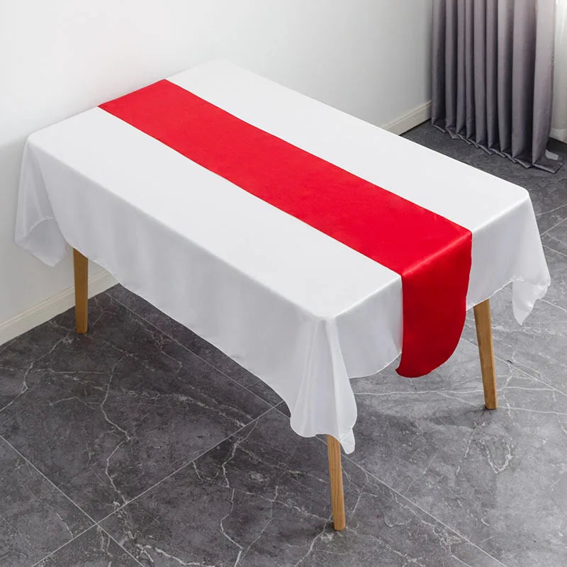Satin Table Runner Wedding Decoration For Modern Birthday Party Hotel Show Banquet Luxury Design Nice Pattern Wholesale
