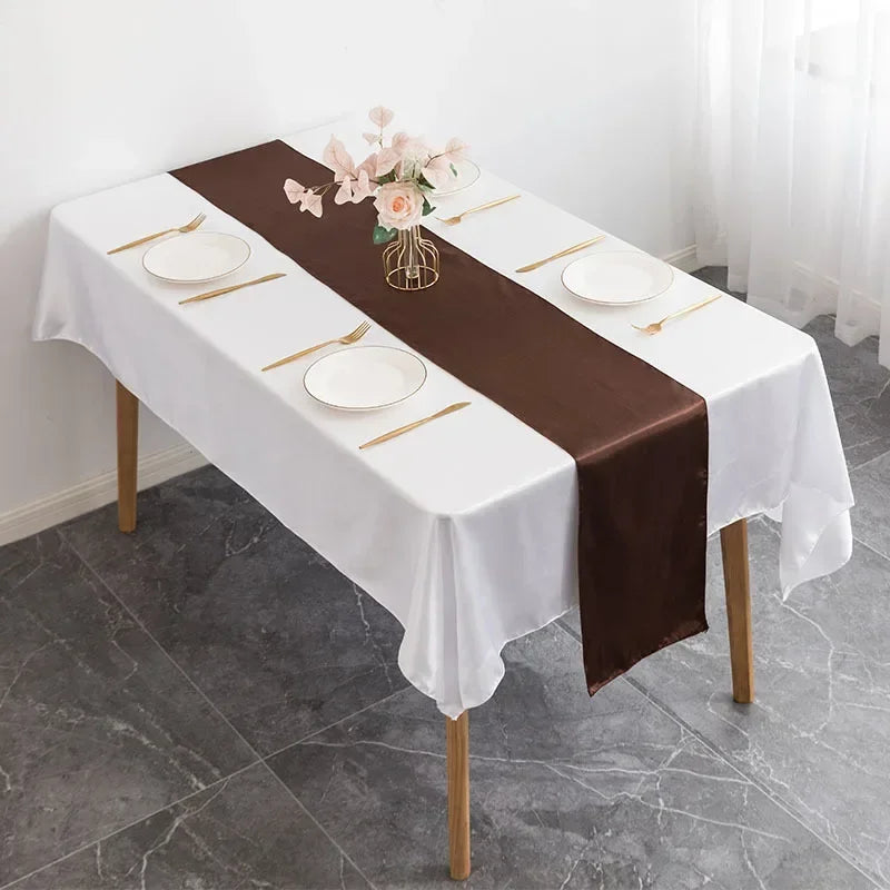 Satin Table Runner Wedding Decoration For Modern Birthday Party Hotel Show Banquet Luxury Design Nice Pattern Wholesale