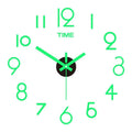 Luminous DIY Wall Clock Glow In The Dark Silent Non Ticking Perfect For Home Office Wall Decor