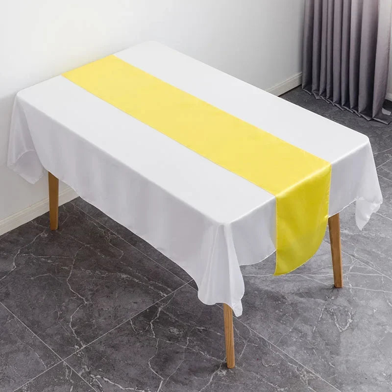 Satin Table Runner Wedding Decoration For Modern Birthday Party Hotel Show Banquet Luxury Design Nice Pattern Wholesale