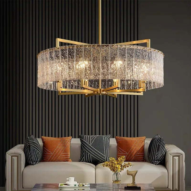 Modern Luxury K9 Crystal Chandelier For Living Room LED Pendant Light Hotel Restaurant Ceiling Hanging Lamp Suspension Luminaire