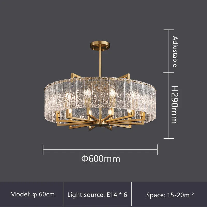 Modern Luxury K9 Crystal Chandelier For Living Room LED Pendant Light Hotel Restaurant Ceiling Hanging Lamp Suspension Luminaire