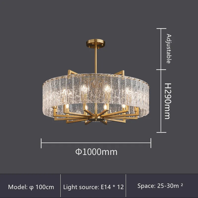 Modern Luxury K9 Crystal Chandelier For Living Room LED Pendant Light Hotel Restaurant Ceiling Hanging Lamp Suspension Luminaire