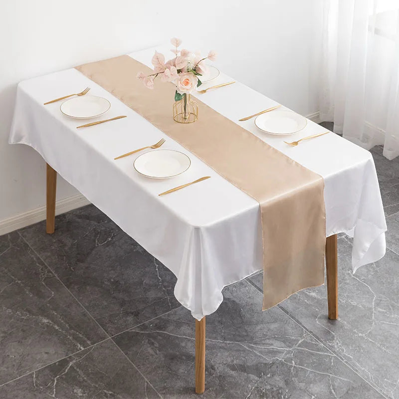 Satin Table Runner Wedding Decoration For Modern Birthday Party Hotel Show Banquet Luxury Design Nice Pattern Wholesale