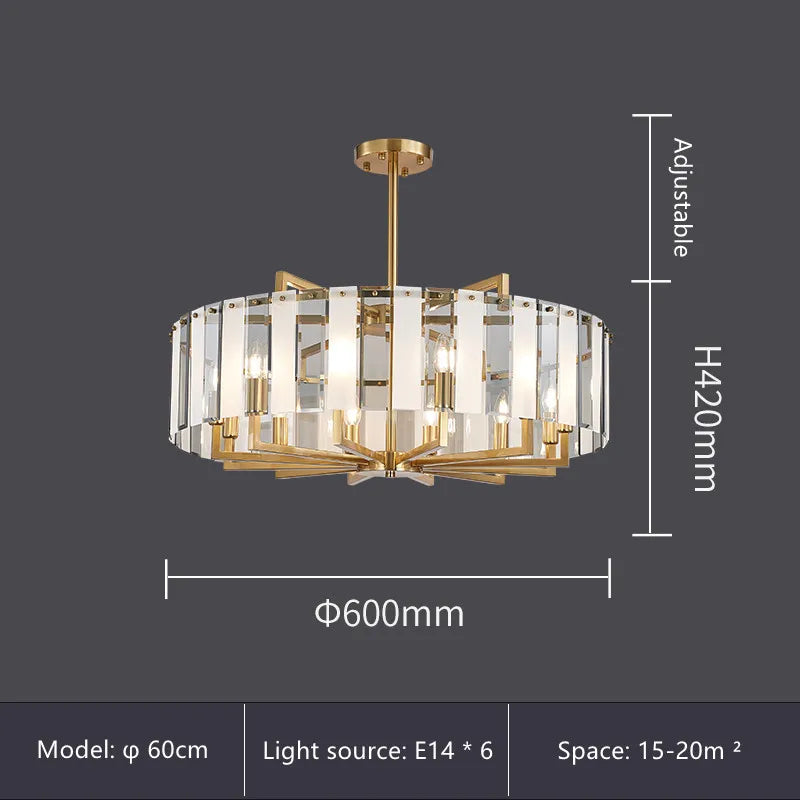 Modern Luxury K9 Crystal Chandelier For Living Room LED Pendant Light Hotel Restaurant Ceiling Hanging Lamp Suspension Luminaire